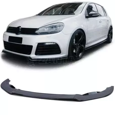 Μπροστινό Spoiler Για VW Golf VI (6) 08-12 R20 Από Abs Πλαστικό Μαύρο Γυαλιστερό 3 Τεμάχια 