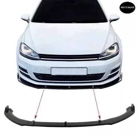 Μπροστινό Spoiler Για VW Golf VII (7) 12-20 Standard Έκδοση Matt Black 3 Τεμάχια 