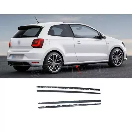 Πλαινά Μασπιέ Για VW Polo 6R 09-17 WRC Look Από Abs Πλαστικό 2 Τεμάχια 