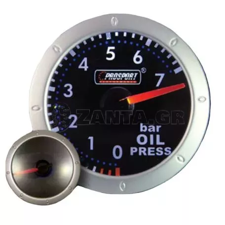 Όργανο Πίεσης Λαδιού Prosport Diamond Mirror Look Φιμέ 52mm 