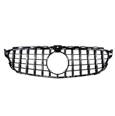 Μάσκα για Mercedes W205 C-class (2014-2021) chrome/black - GT 