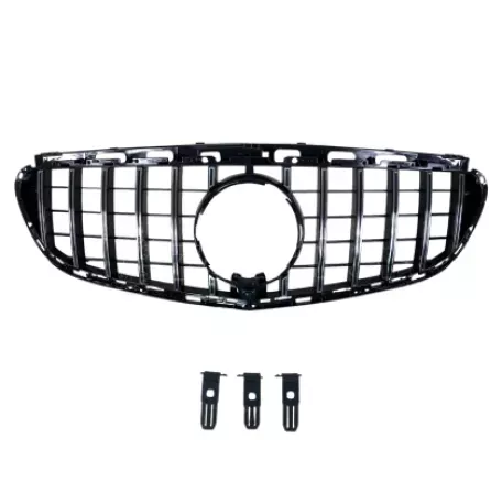 Μάσκα για Mercedes W212 E-class (2014-2015) chrome/black - GT 