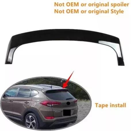 Αεροτομή Οροφής Για Hyundai Tucson 3 2015-2019 Piano Black Από Abs Πλαστικό 