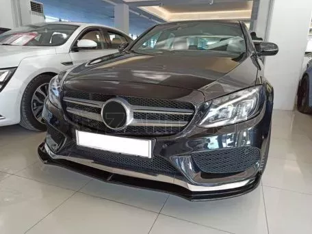 Μπροστινό Spoiler Για Mercedes-Benz  C-Class C205 / W205 14-19 Amg Line Μαύρο Γυαλιστερό 3 Τεμάχια 