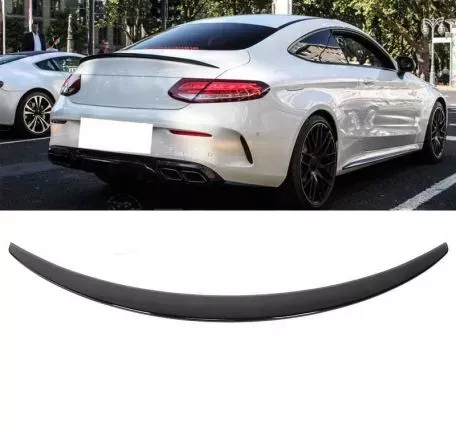 Αεροτομή Πορτ Παγκάζ Για Mercedes-Benz C-Class C205 Coupe 14-21 Amg look Lipspoiler Από Abs Πλαστικό Μαύρη Γυαλιστερή 