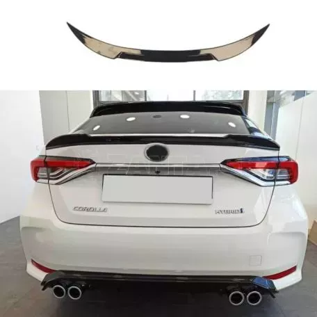 Αεροτομή Πορτ Παγκάζ Για Toyota Corolla 2019+ E21 4D Sedan Μαύρο Γυαλιστερό Lipspoiler Από Πλαστικό 
