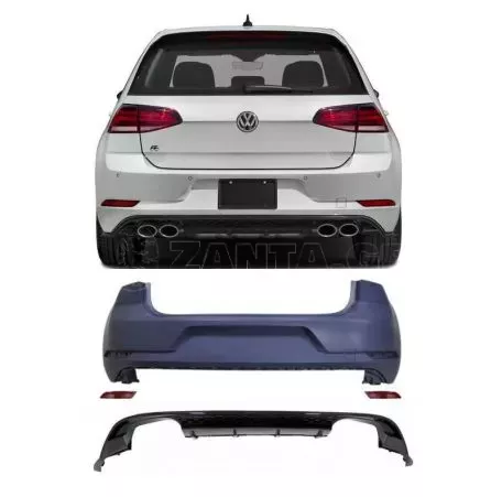 Πισινός Προφυλακτήρας Για VW Golf VII (7) 13-19 Upgrade to R 7.5 Look 17-19 