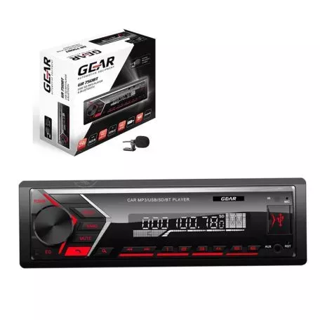 Radio Mp3 Usb Aux SD Bluetooth 1 Din Gear 4x45 Watt GR-750BT 