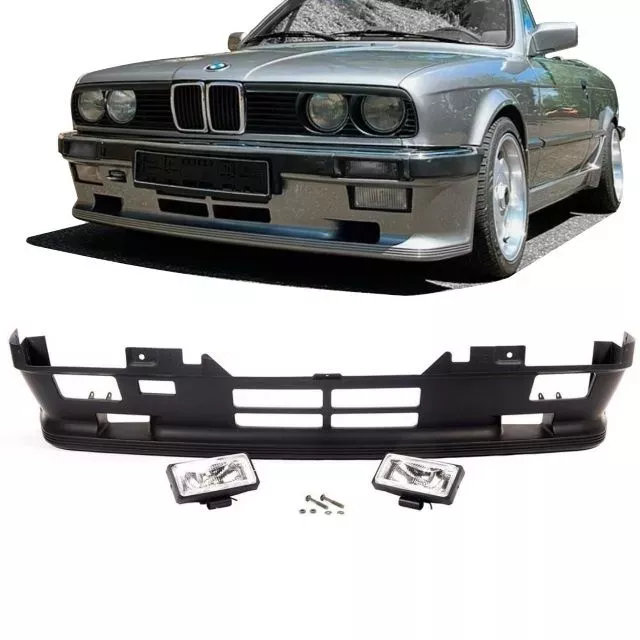 Μπροστινός Προφυλακτήρας Για Bmw 3 E30 83-85 Pre-Facelift M-Technik 1 Look Με Προβολείς Ομίχλης