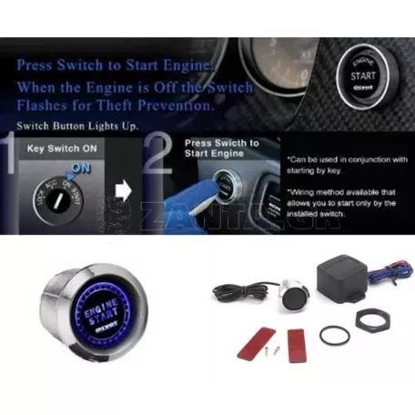Κιτ Εκκίνησης Engine Start / Stop Pivot Illumi Starter 12V Led Μπλε 