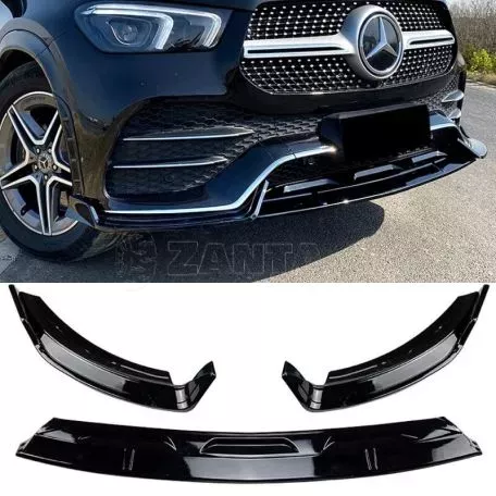 Μπροστινό Spoiler Για Mercedes-Benz GLE C167 / W167 / V167 19-23 Amg Line Μαύρο Γυαλιστερό 3 Τεμάχια 
