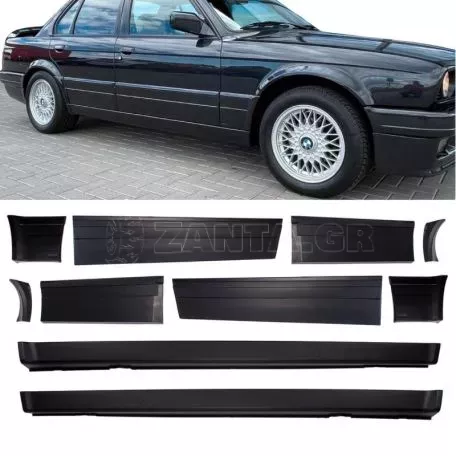 Πλαινά Μασπιέ & Τριμ Πόρτας Σετ Για Bmw 3 E30 82-94 4D M-Technik 2 Από Abs Πλαστικό 10 Τεμάχια 