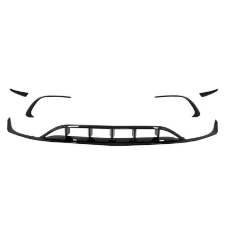 Splitters Μπροστινού Προφυλακτήρα Για Mercedes-Benz A-Class W176 15-18 Facelift Amg Line Έκδοση Γυαλιστερό Μαύρο 7 Τεμάχια 