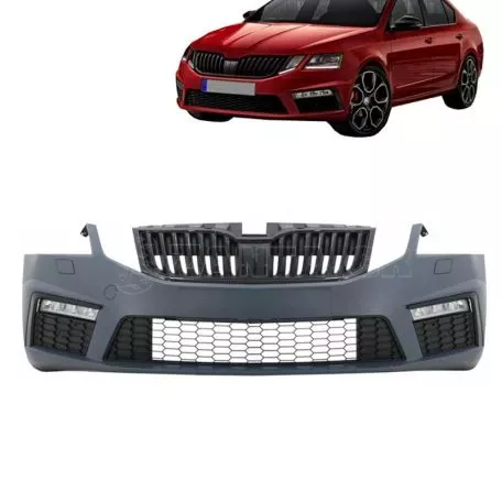 Μπροστινός Προφυλακτήρας Για Skoda Octavia 3 (5E) 17-19 Facelift RS Look Με DRL 