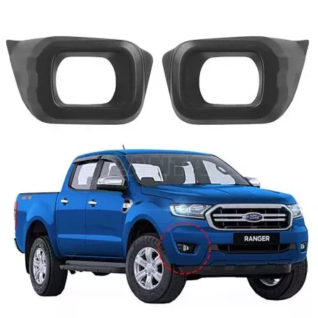 Καπάκια Προβολέα Εμπρός Πλαινά Για Ford Ranger T8 2019+  Μαύρα Αριστερό & Δεξί 2 Τεμάχια 