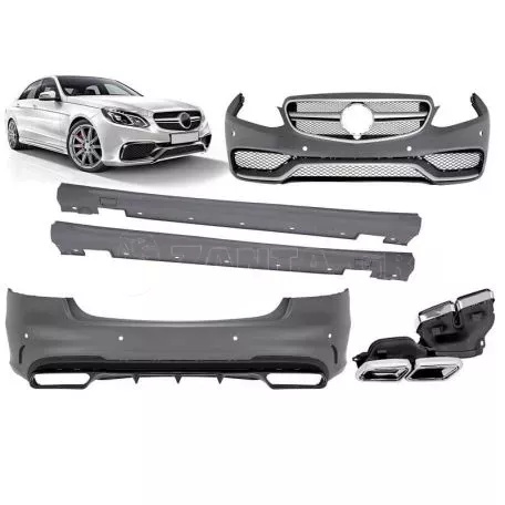Body Kit Για Mercedes-Benz E-Class W212 13-16 Facelift Amg Look Με Μάσκα &  Μπούκες 