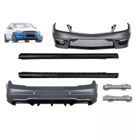 Body Kit Για Mercedes-Benz C-Class W204 07-14 C63 Facelift Amg Look Με DRL 