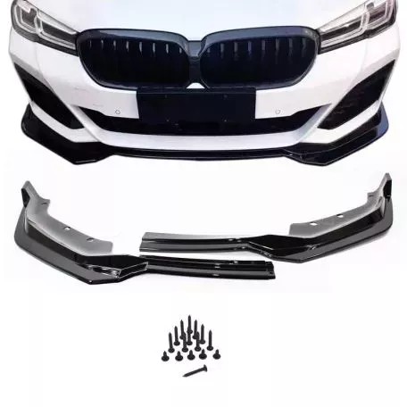 Μπροστινό Spoiler Για Bmw 5 G30/G31 17+ M-Packet Γυαλιστερό Μαύρο 2 Τεμάχια 
