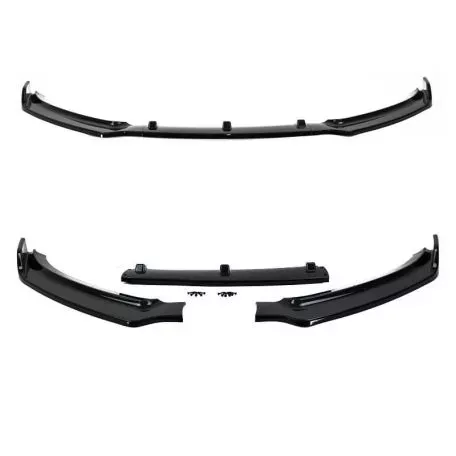 Μπροστινό Spoiler Για Audi A4 B8 11-15 Facelift Γυαλιστερό Μαύρο 3 Τεμάχια 