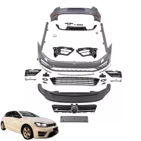 Body Kit Για VW Golf VII (7) 13-17 R-Line Look Σετ Με Μάσκα & Led Daylights 