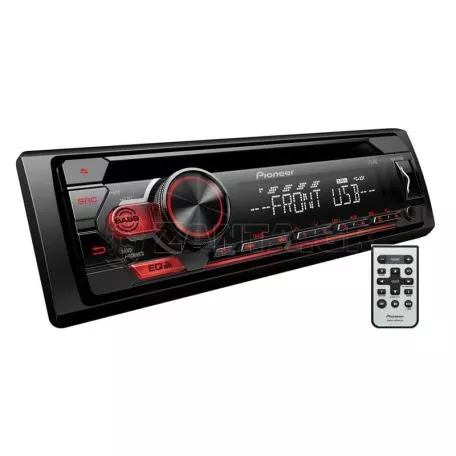 Radio Cd Usb/ Aux Universal 1 Din Pioneer DEH-S121UB 4x50 Watt Με Αποσπώμενη Πρόσοψη / Κόκκινο Φωτισμό & Remote Control 