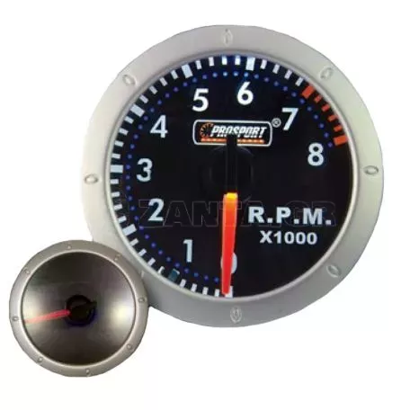Στροφόμετρο R.P.M. Prosport Diamond Mirror Look Φιμέ 52mm 90 Μοίρες Με 7 Χρώματα 