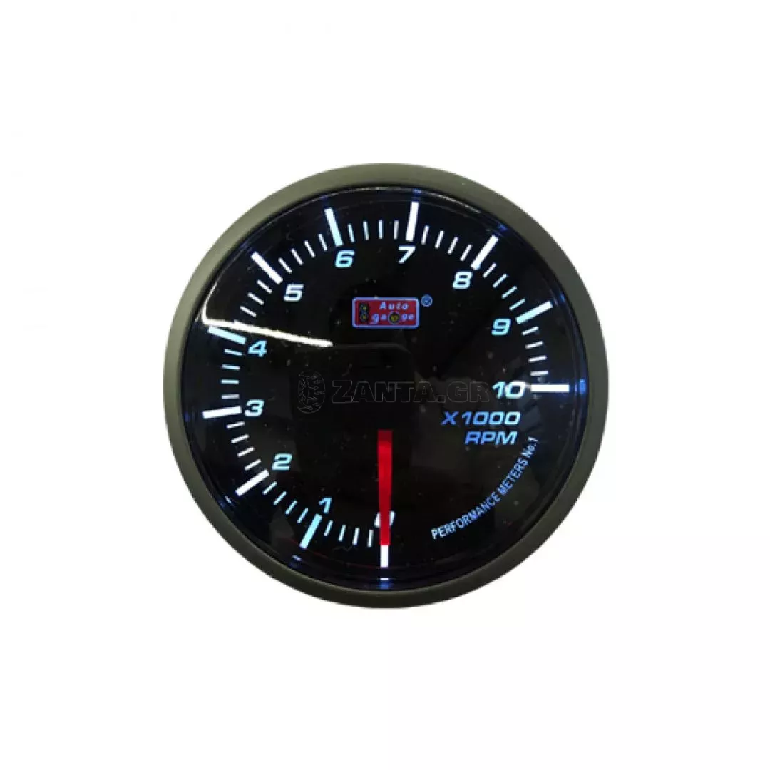 Στροφόμετρο R.P.M. Auto Gauge Φιμέ 60mm Super White Ηλεκτρικό