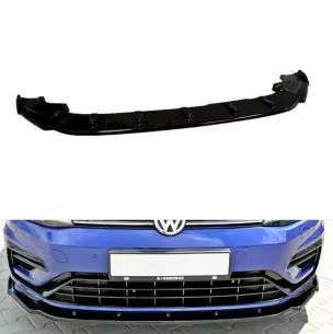 Μπροστινό Spoiler Για VW Golf VII (7.5) 17-20 R & R-Line Έκδοση Glossy Black V.1 