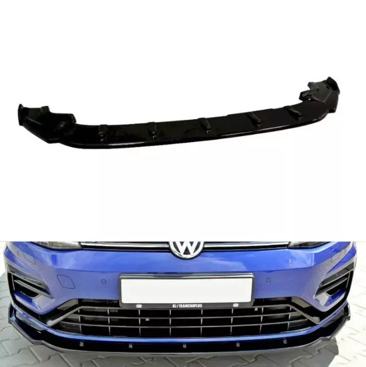Μπροστινό Spoiler Για VW Golf VII (7.5) 17-20 R & R-Line Έκδοση Glossy Black V.1