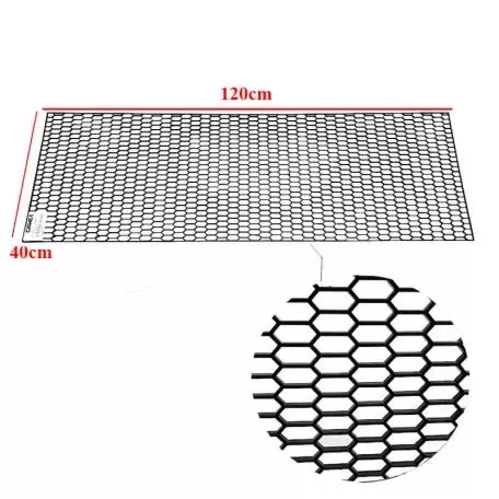 Σίτα Προφυλακτήρα Universal Πλαστική Honeycomb 120x40cm Με Τρύπα 30mm x 11mm Μαύρη 