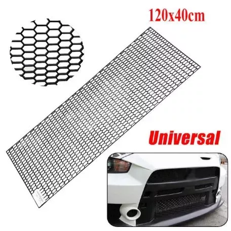 Σίτα Προφυλακτήρα Universal Πλαστική Honeycomb 120x40cm Με Τρύπα 30mm x 11mm Μαύρη 