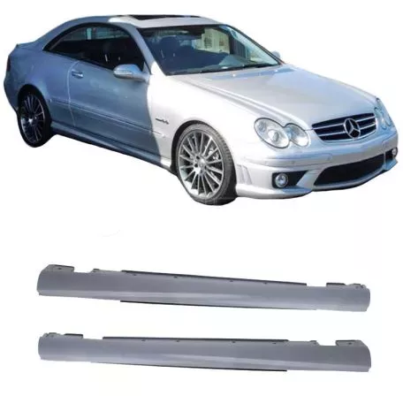 Πλαινά Μασπιέ Για Mercedes-Benz CLK-Class W209 02-09 Amg Look Από Abs Πλαστικό 2 Τεμάχια 