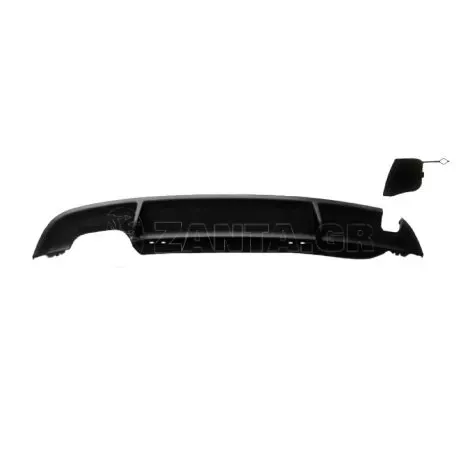 Diffuser Πίσω Προφυλακτήρα Για VW Golf VI (6) 08-12 GTI Look Με Αριστερή Τρύπα Εξάτμισης Από Abs Πλαστικό 1 Τεμάχιο 