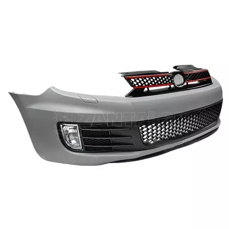 Μπροστινός Προφυλακτήρας Για VW Golf VI (6) 08-12 GTI Look Σετ Με Μάσκα Και Προβολείς 