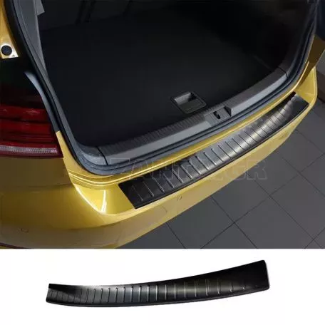 Προστατευτικό Πίσω Προφυλακτήρα Για Vw Golf VII (7) 12-17 / 17+ Από Ανοξείδωτο Ατσάλι (Steel) Μαύρο 