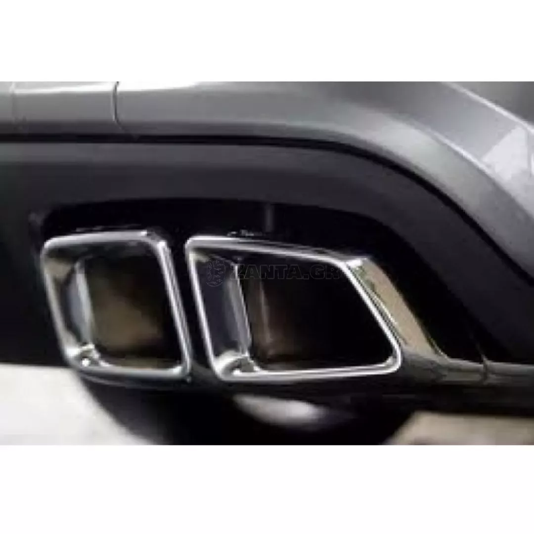 Μπούκες Εξάτμισης Διπλές "Τετράμπουκα" Για Mercedes-Benz W211, W212, W204, W209, W221, W164, W166 Amg 63 Look 2 Τεμάχια