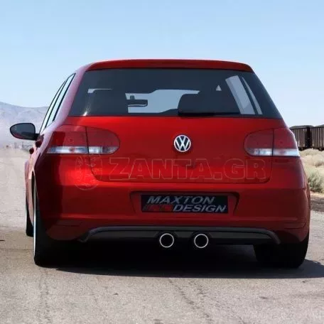 Diffuser Πίσω Προφυλακτήρα Για VW Golf VI (6) 08-12 R32 Look Golf 5 Μαύρο Ματ Maxton Design Από Abs Πλαστικό 1 Τεμάχιο 