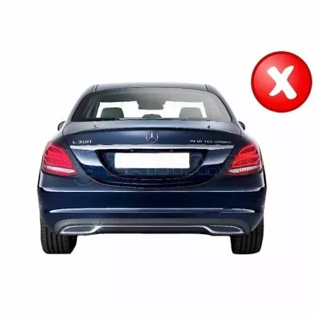 Καπάκια Μαύρα Για Μπούκες Εξάτμισης Amg Look Για Mercedes-Benz W212 FL / W166 C292 / W117 / W205 / X253 / W253 