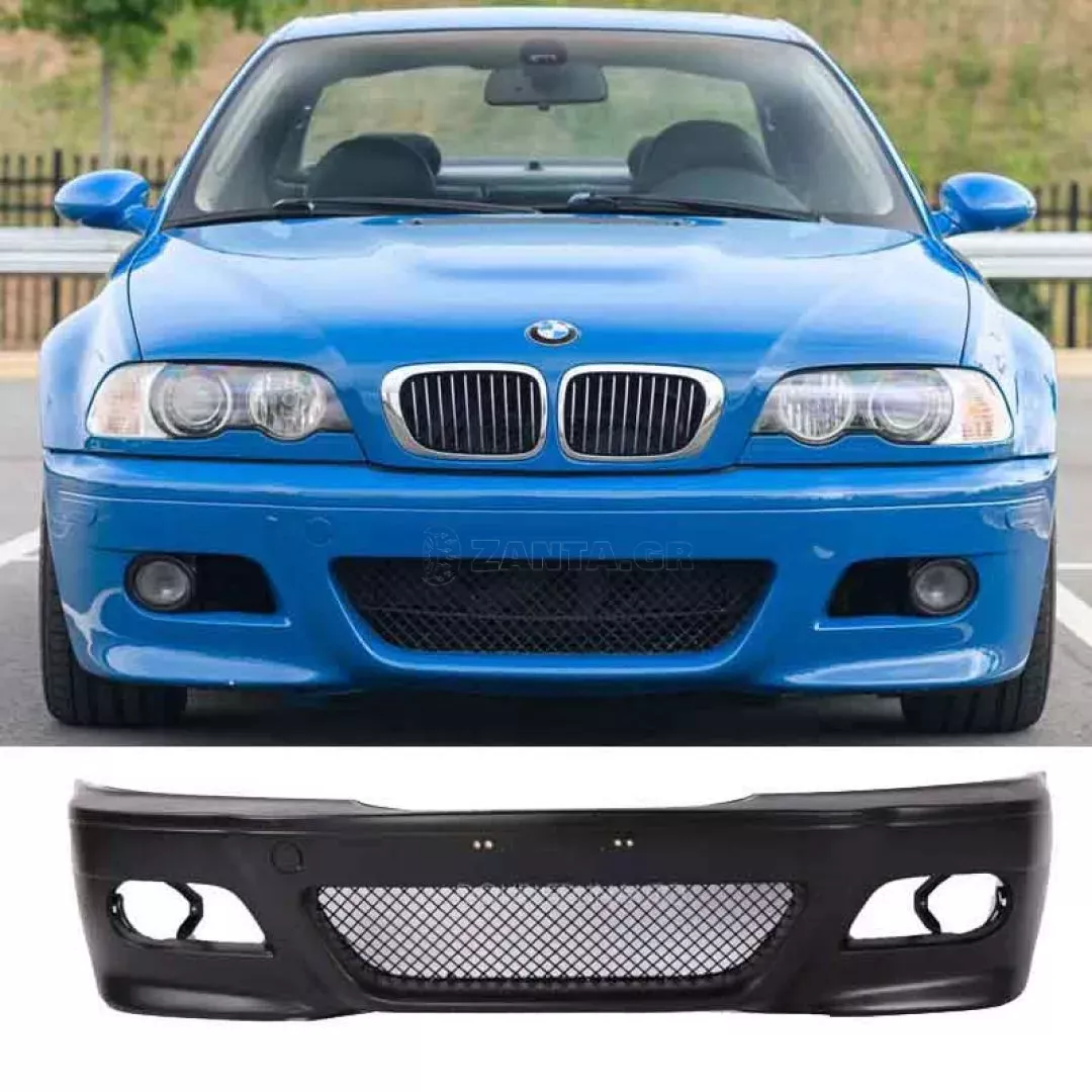 Μπροστινός Προφυλακτήρας Για Bmw 3 E46 98-05 M3 Look Coupe / Carbrio / Sedan / Touring Με Έξτρα Βάσεις