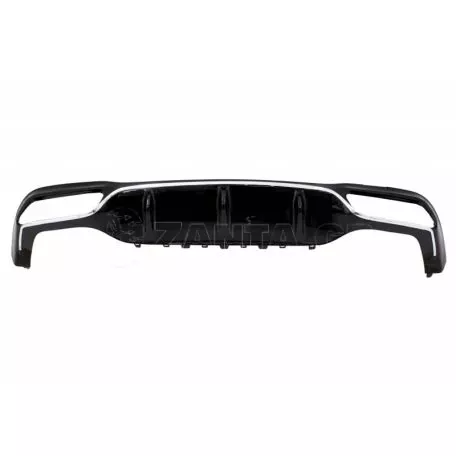 Diffuser Πίσω Προφυλακτήρα Για Mercedes-Benz E-Class W213 16-19 Με Amg Προφυλακτήρα Μαύρο/Χρώμιο 