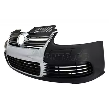 Μπροστινός Προφυλακτήρας Για VW Golf V (5) 03-08 / Jetta 05-10 R32 Look Με Μάσκα Χρωμίου 