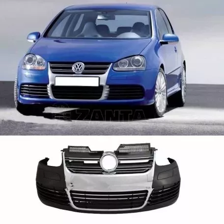 Μπροστινός Προφυλακτήρας Για VW Golf V (5) 03-08 / Jetta 05-10 R32 Look Με Μάσκα Χρωμίου 