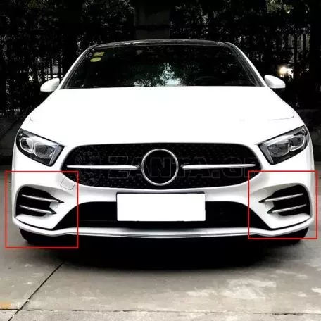 Τριμ Προφυλακτήρα Εμπρός Χρωμίου Για Mercedes-Benz A-Class W177 18+ Σετ 4 Τεμαχίων 