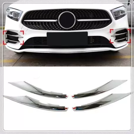 Τριμ Προφυλακτήρα Εμπρός Χρωμίου Για Mercedes-Benz A-Class W177 18+ Σετ 4 Τεμαχίων 