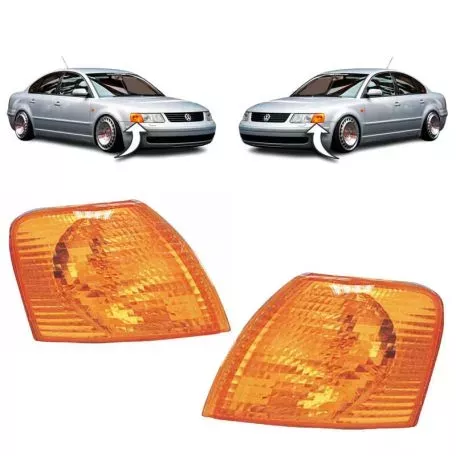 Μπροστινά Φλας Για Vw Passat 3B 96-00 Πορτοκαλί 2 Τεμάχια TYC 