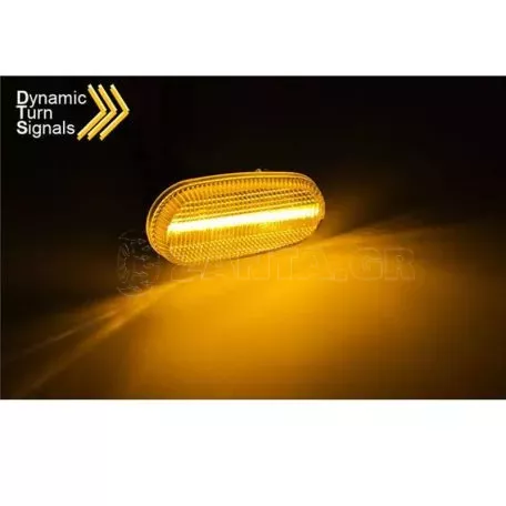 Πλαϊνά Φλας Φτερού Για Alfa Romeo Mito / 147 00-04 White Led Dynamic 2 Τεμάχια 