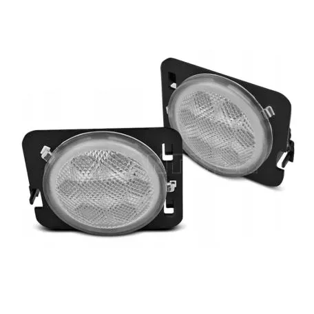 Πλαϊνά Φλας Φτερού Για Jeep Wrangler JK 07-18 Χρώμιο Led 2 Τεμάχια 