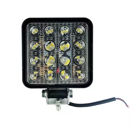 Προβολέας Εργασίας 16 Led Τετράγωνος 110mm x 110mm 48W Flat 10-80V 99089 