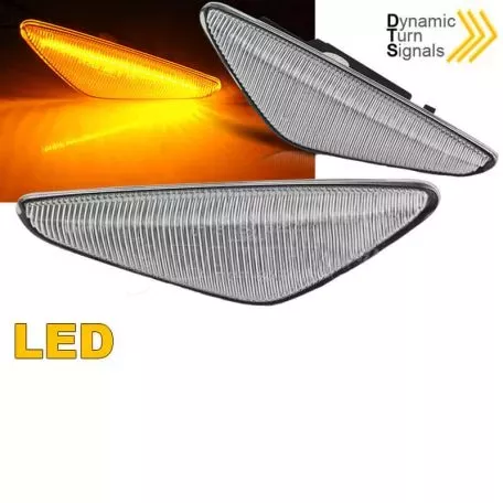 Πλαϊνά Φλας Φτερού Για Bmw X5 E70 07-12 / X6 E71 08-14 / X3 F25 10-14 Led Dynamic Άσπρα 2 Τεμάχια 