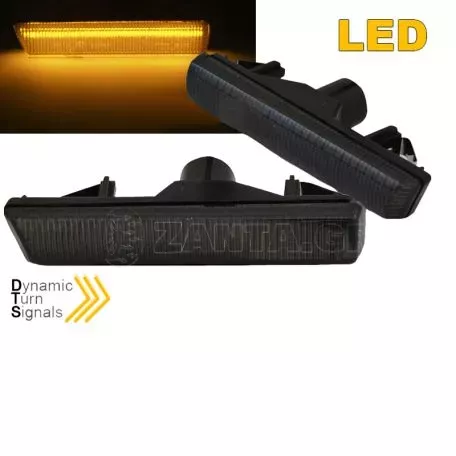 Πλαϊνά Φλας Φτερού Για Bmw M3 E46 / 7 E38 94-01 Led Dynamic Φιμέ 2 Τεμάχια 